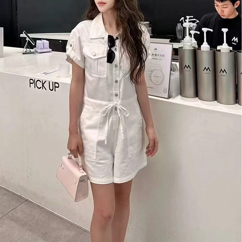 5019 时尚夏季职场通勤收腰显瘦工装连体裤