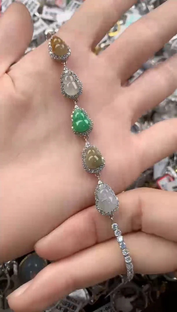 银S925镶嵌戒指翡翠555----7