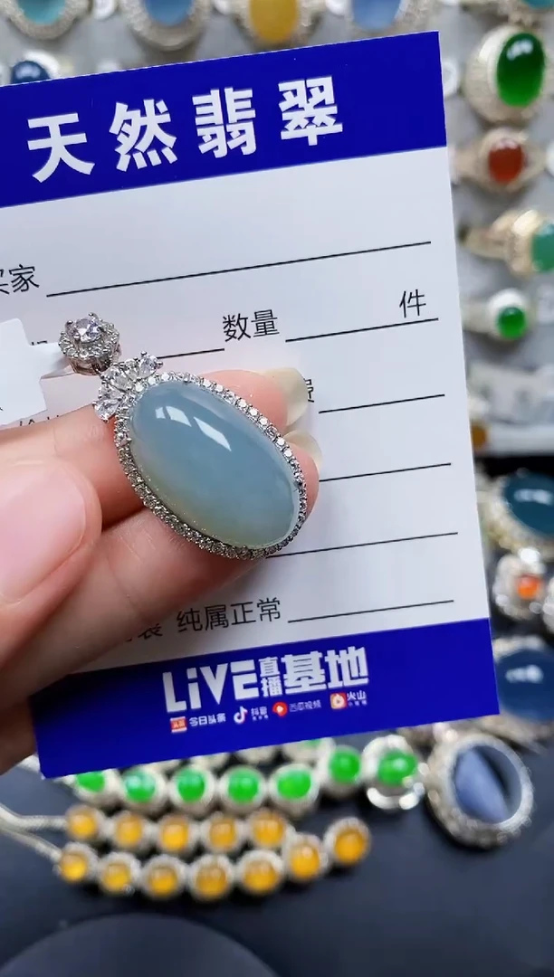 翡翠银S925镶嵌颈饰100
