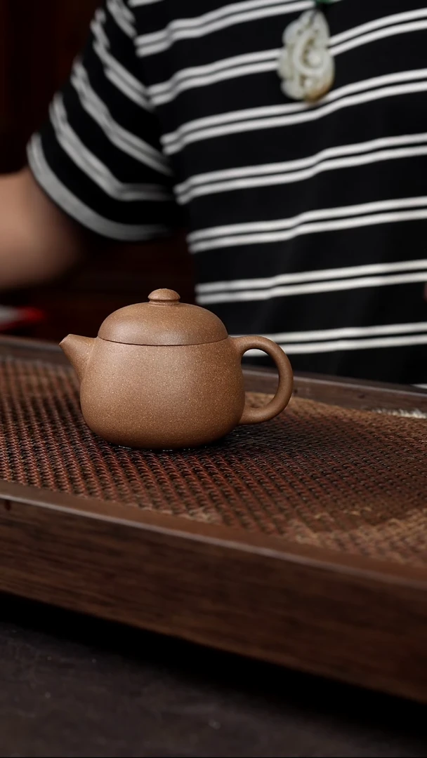 茶壶紫砂芝麻绿宽口文旦