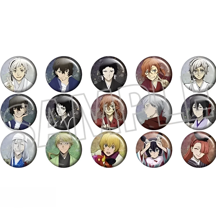 【月见谷屋】文豪野犬正月八周年吧唧 全15种 日谷盲盒