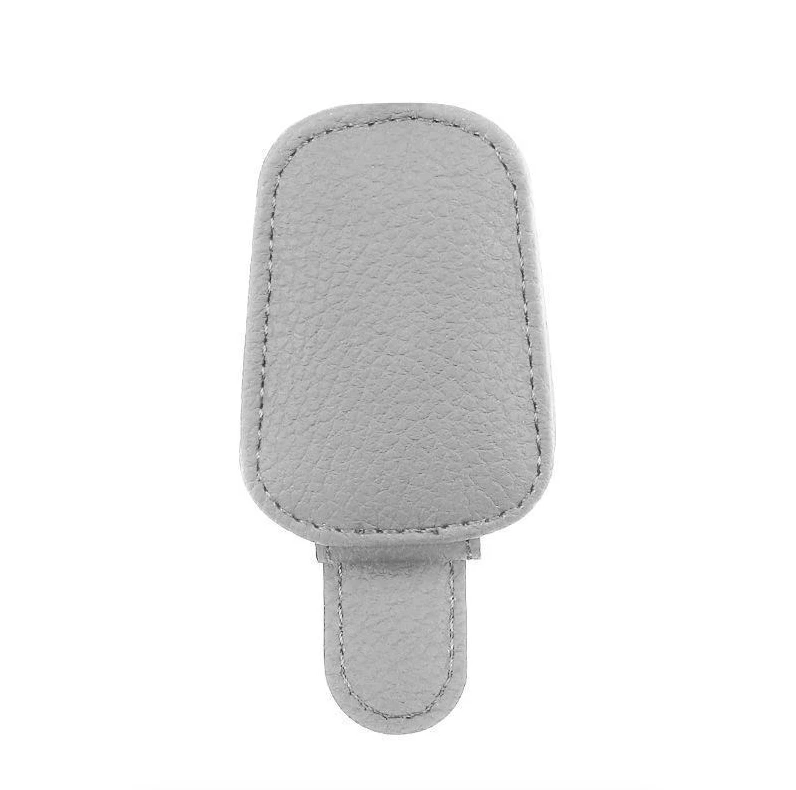 车载眼镜夹多功能汽车眼镜架皮革车内遮阳板收纳盒车用墨镜夹卡夹