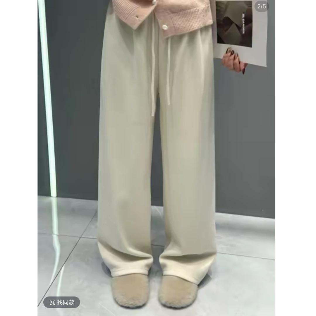 早秋新款加厚遮肉显瘦百搭糯米裤3233