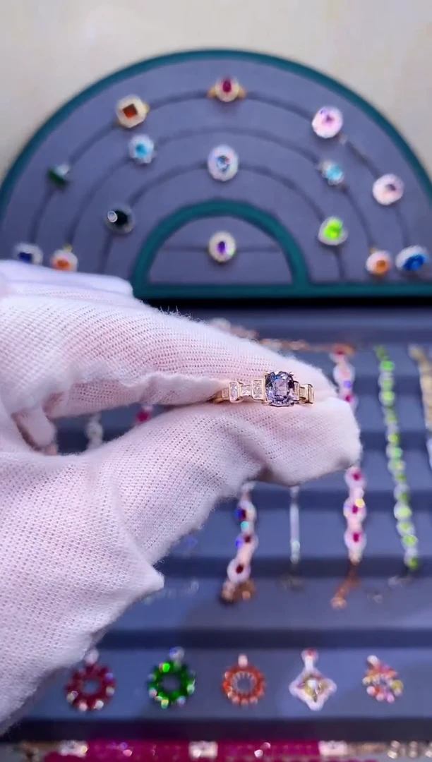 【闪购商品】尖晶石戒指银S925镶嵌52