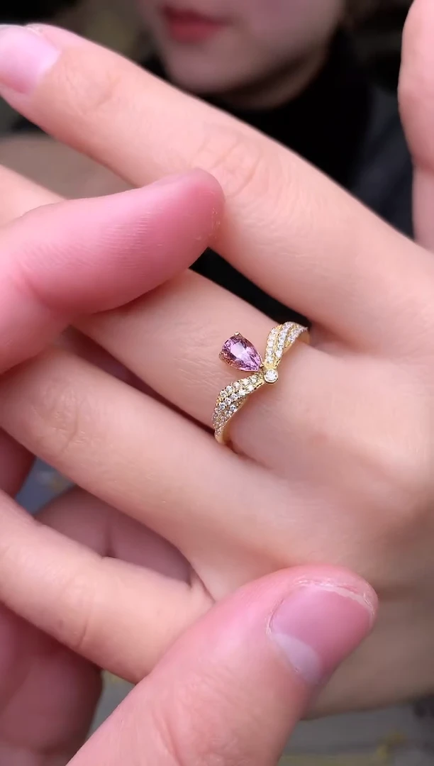 【闪购商品】尖晶石戒指银S925镶嵌戒指