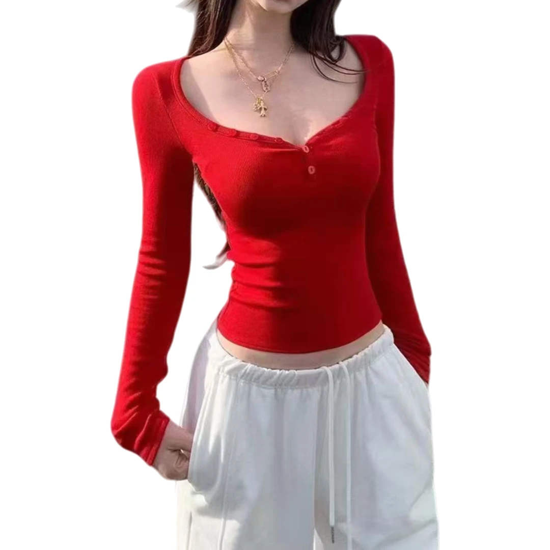 大宝家辣妹纯欲风长袖T恤修身显瘦磨毛内搭上衣打底衫8888