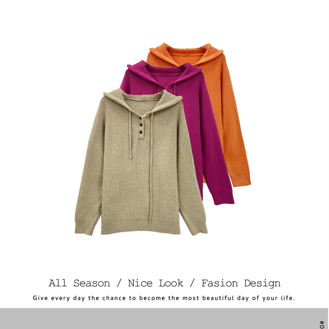 905/174/041/009  时尚潮流舒适连帽纯色简约宽松长袖    号#1234