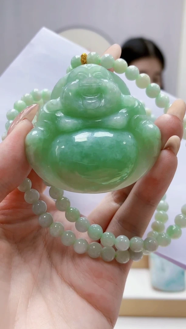 未镶嵌定制翡翠4812jw-毛货挂件51赠珠链
