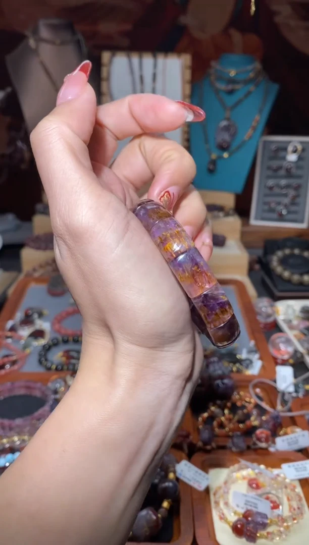 【闪购商品】水晶镯牌未镶嵌极光紫钛