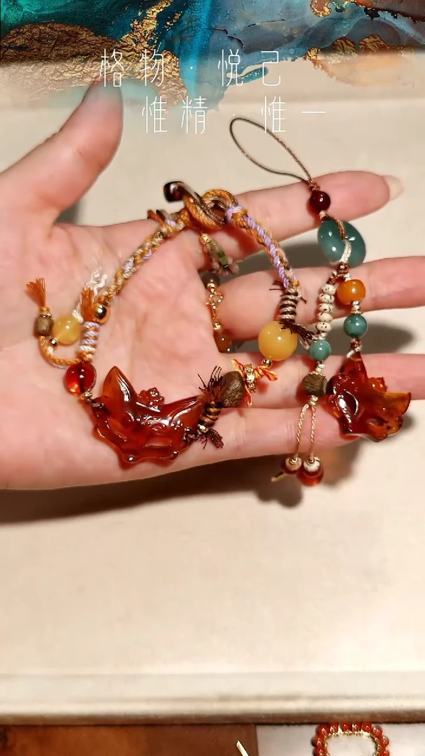 手链琥珀银S925镶嵌手链挂件等