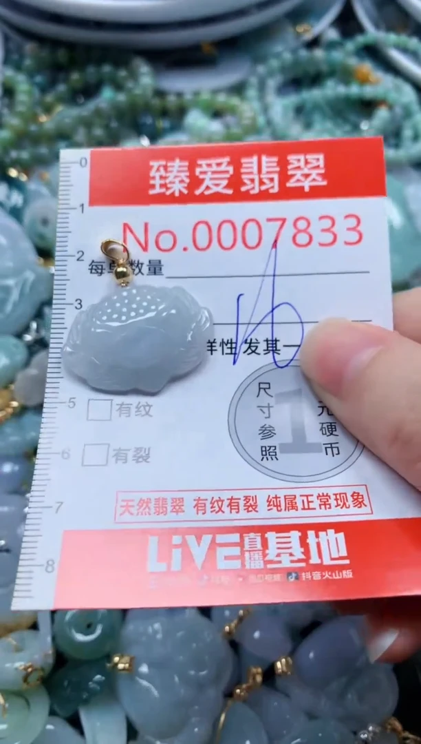 翡翠未镶嵌吊坠(不含链)7833