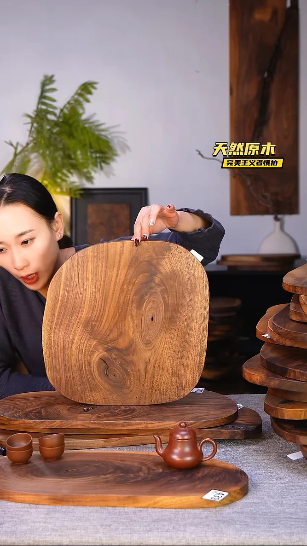 木北美黑胡桃原木.干裂疤结不属于商品质量问题完美主义者慎拍