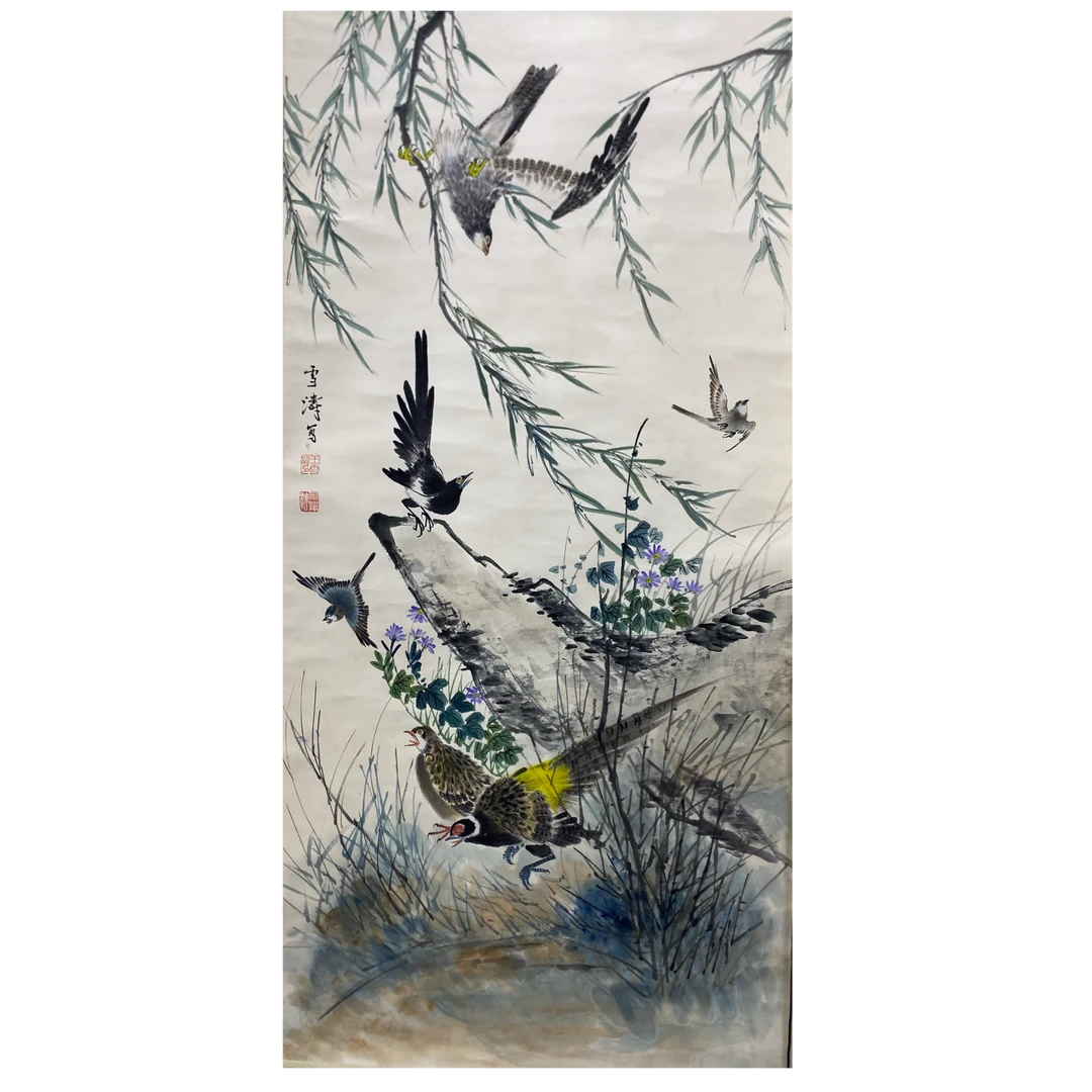 王 花鸟绘画立轴 137.67 8.2平尺