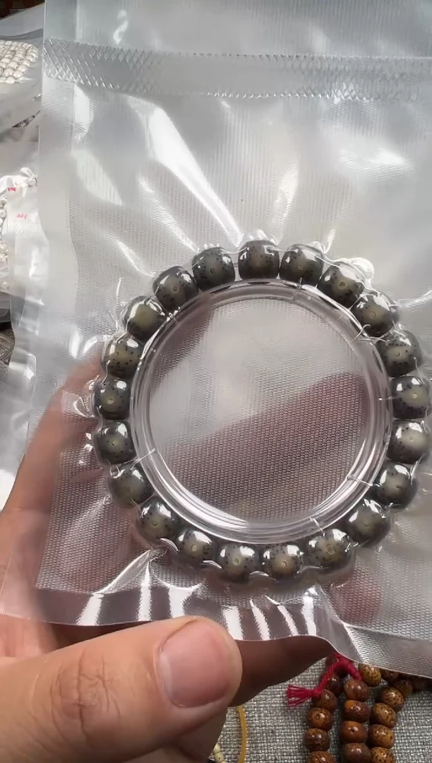 星月菩提吊坠11*10mm黑冰正月玉化料单圈