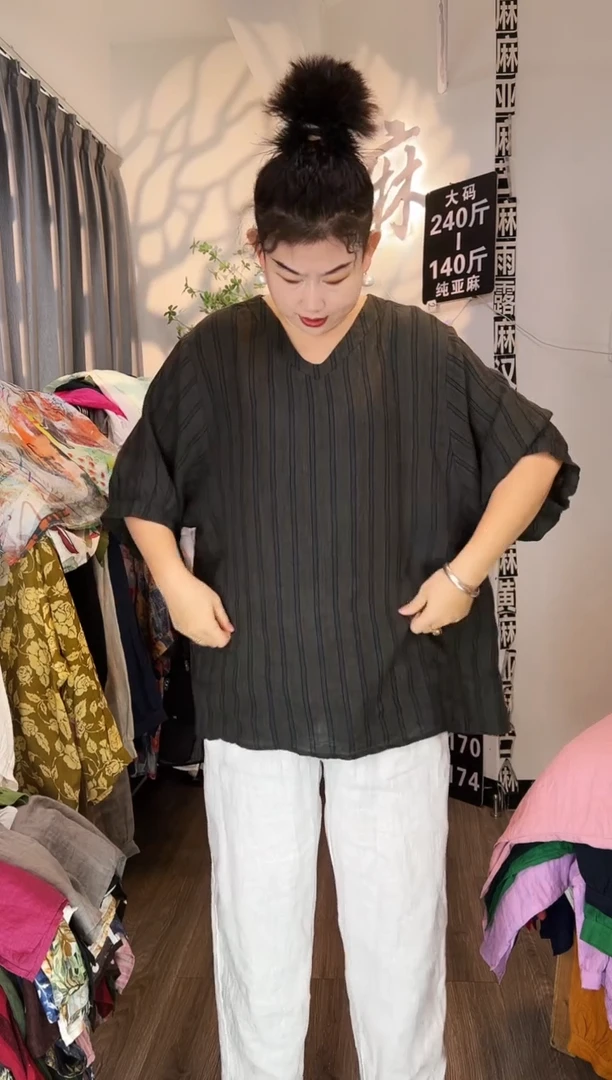 亚麻汉麻苎麻大码女装。