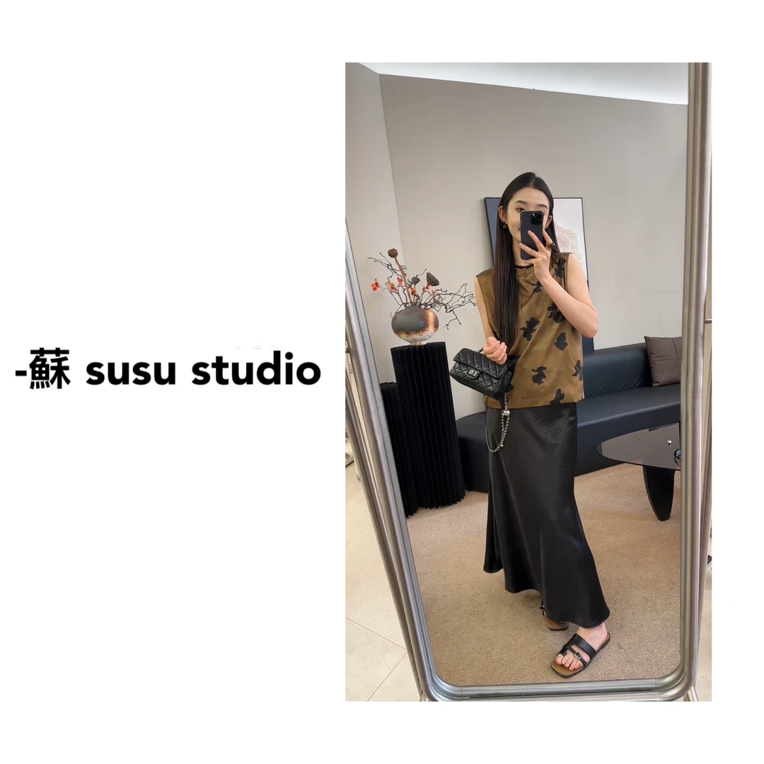 SU 提花马夹女夏季国风复古无袖圆领马甲  H0315