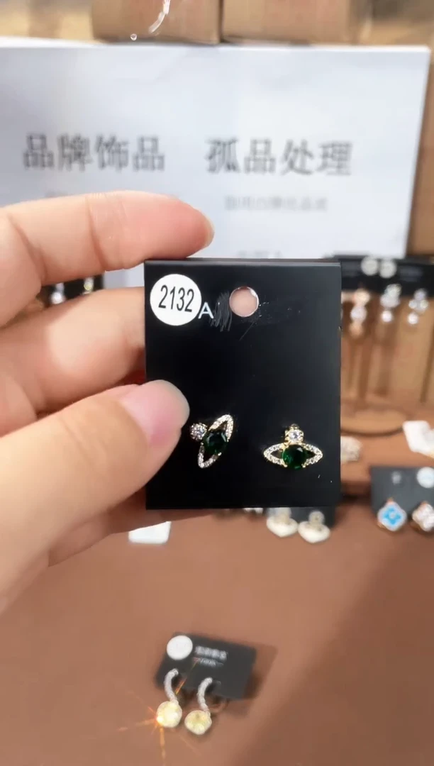 合金925银锆石豆2132