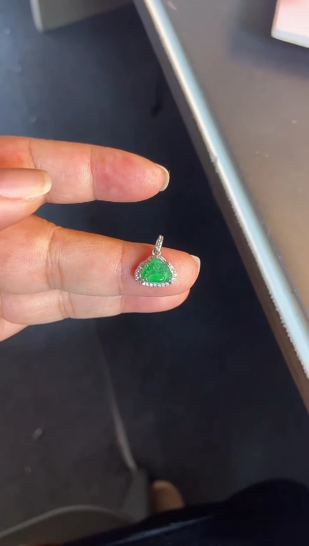 吊坠(不含链)银S925镶嵌翡翠1