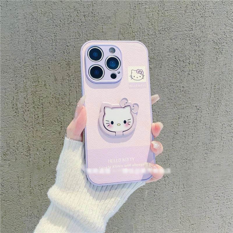 适用苹果17/16壳爱kitty猫支架壳小米17/15少女心华为/oppo/vivo