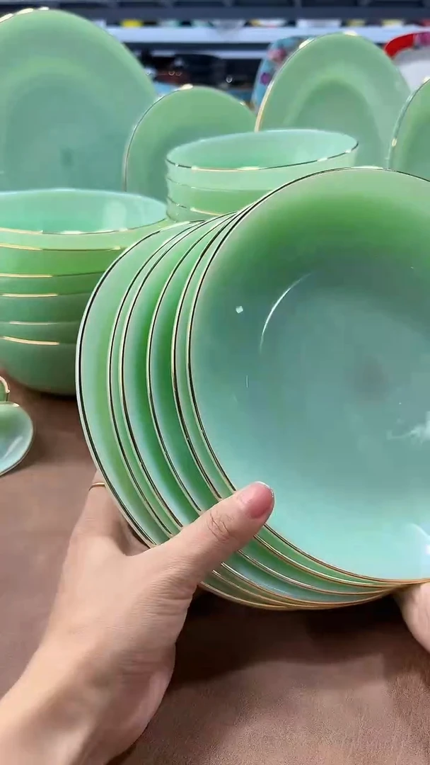 玉瓷8英寸圆深盘6只
