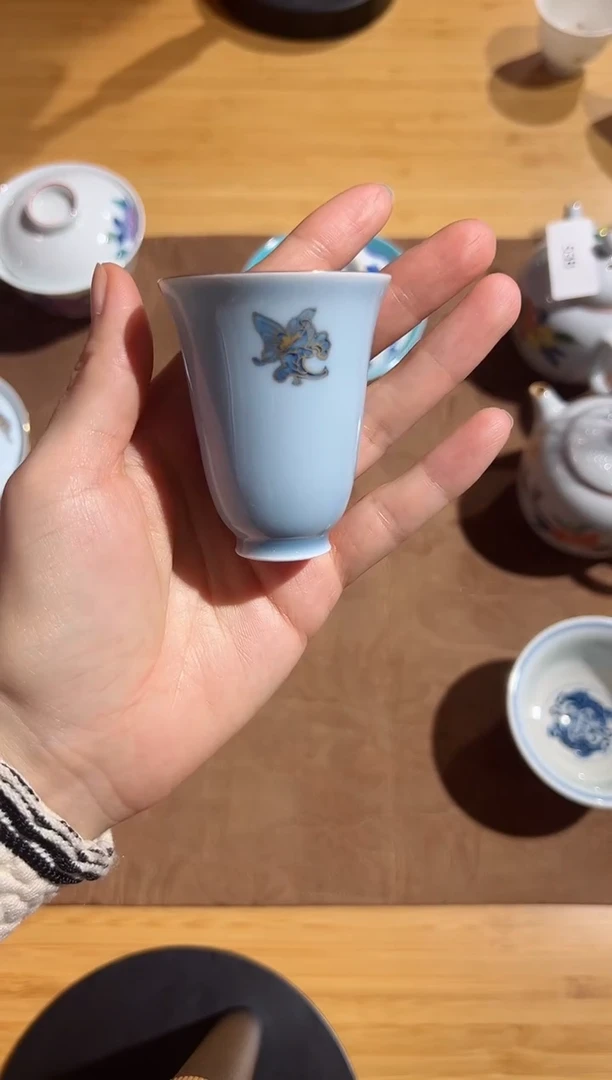 紫色蝴蝶单杯 闻香杯
