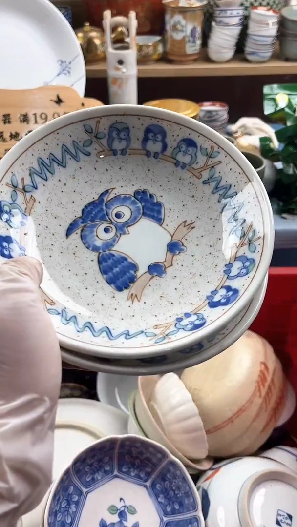 瓷片桃**酱英歌瓷器满19.9包邮