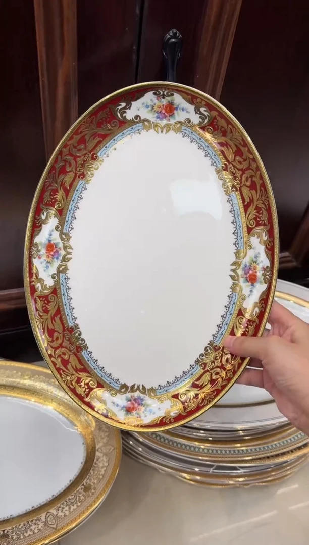 瓷片12英寸窝鱼盘 瑕