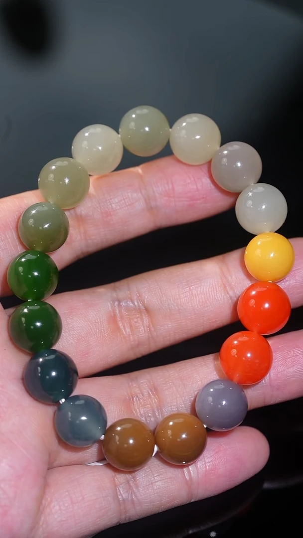 未镶嵌手串和田玉6多样性发一