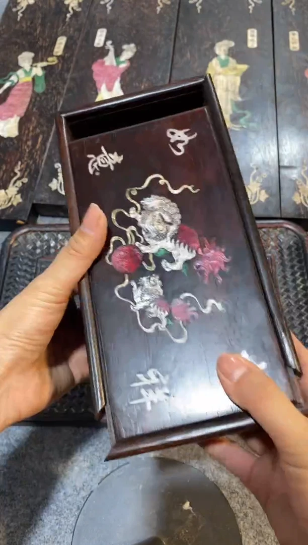 香榧木紫檀拆件雕刻板以直播间实物为准微瑕老物件