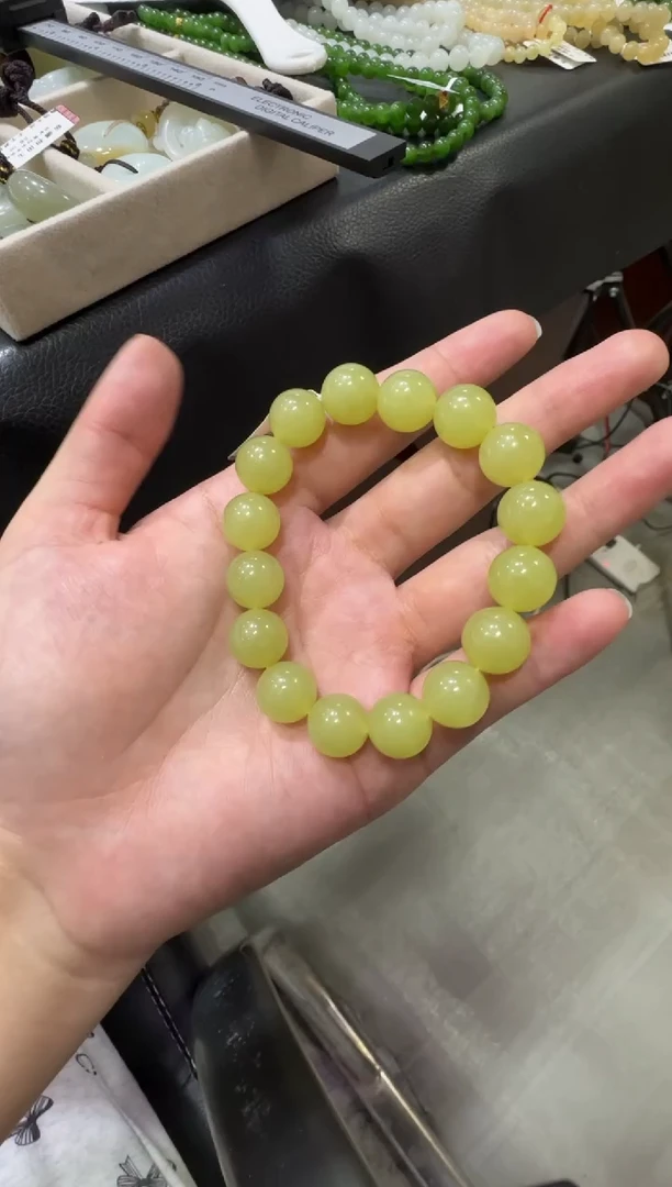 未镶嵌手链和田玉若羌黄口手串（产地直发）