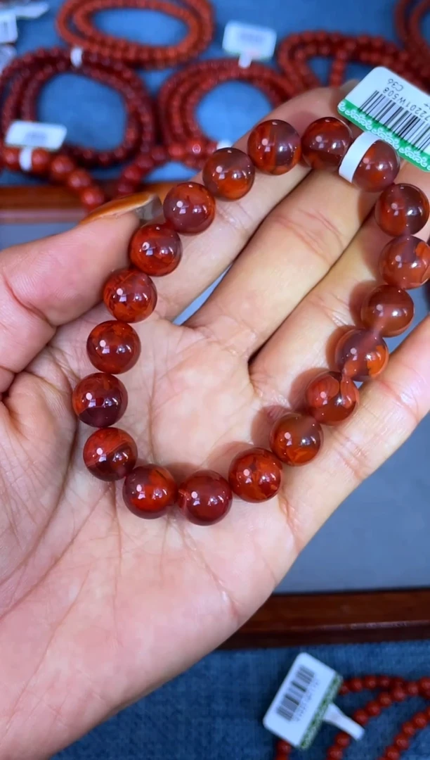 未镶嵌手串南红玛瑙N24凉山瓦西料原矿妖火焰单圈