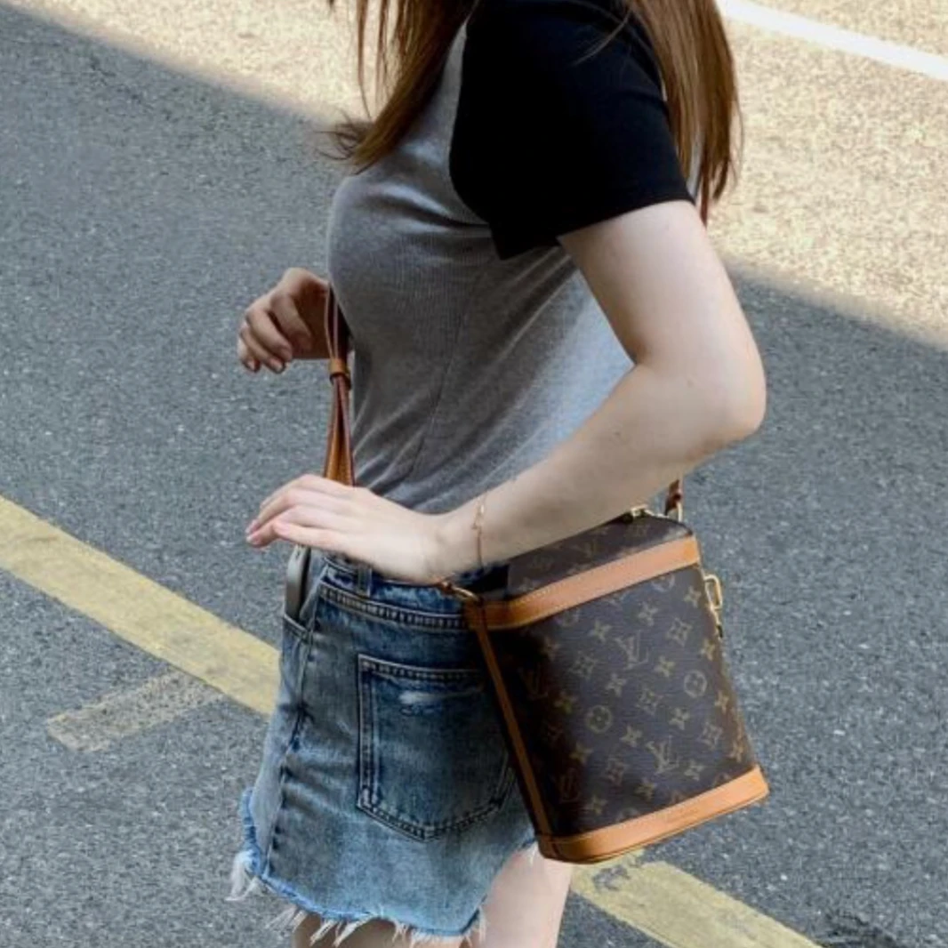 99新 LouisVuitton/路易威登  老花 milk box插销包