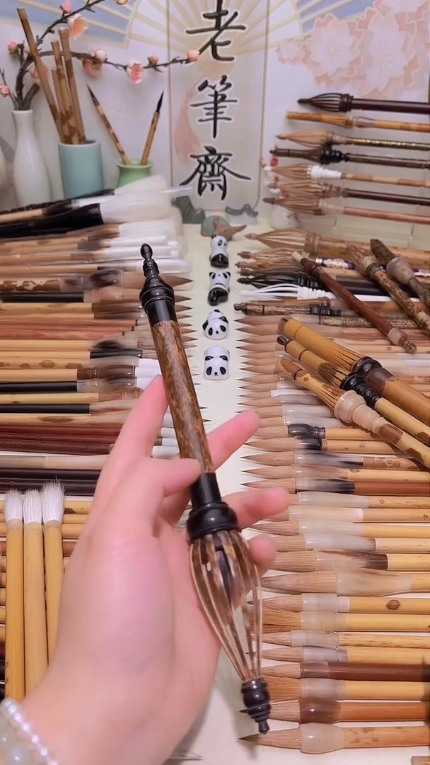 【闪购商品】精品老梅鹿仿唐款纯黑尖紫毫出峰3.5cm