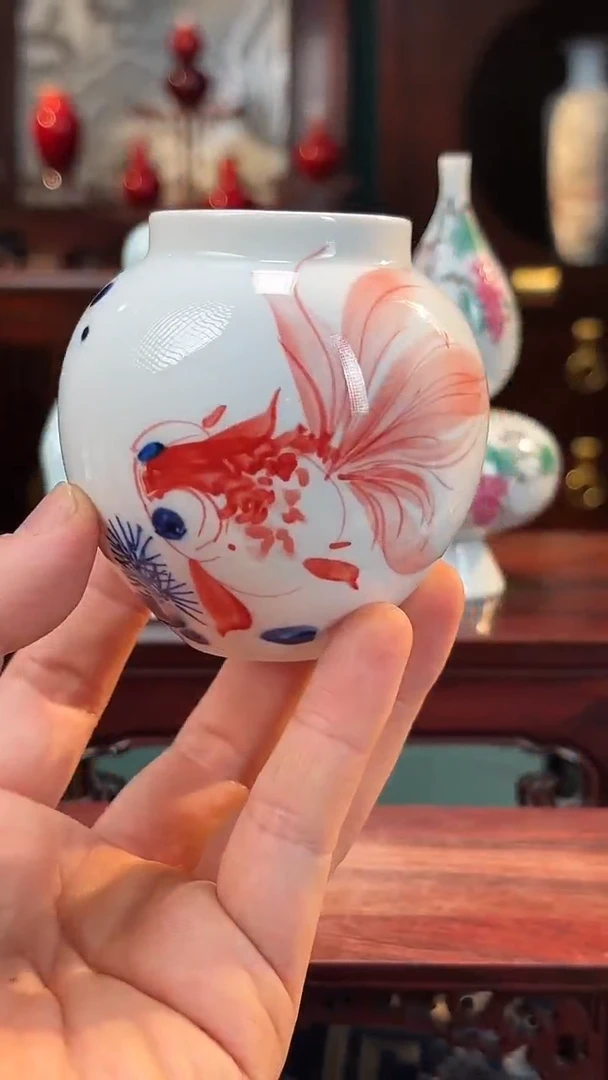 【闪购商品】摆件  纯手工手绘高白泥瓷