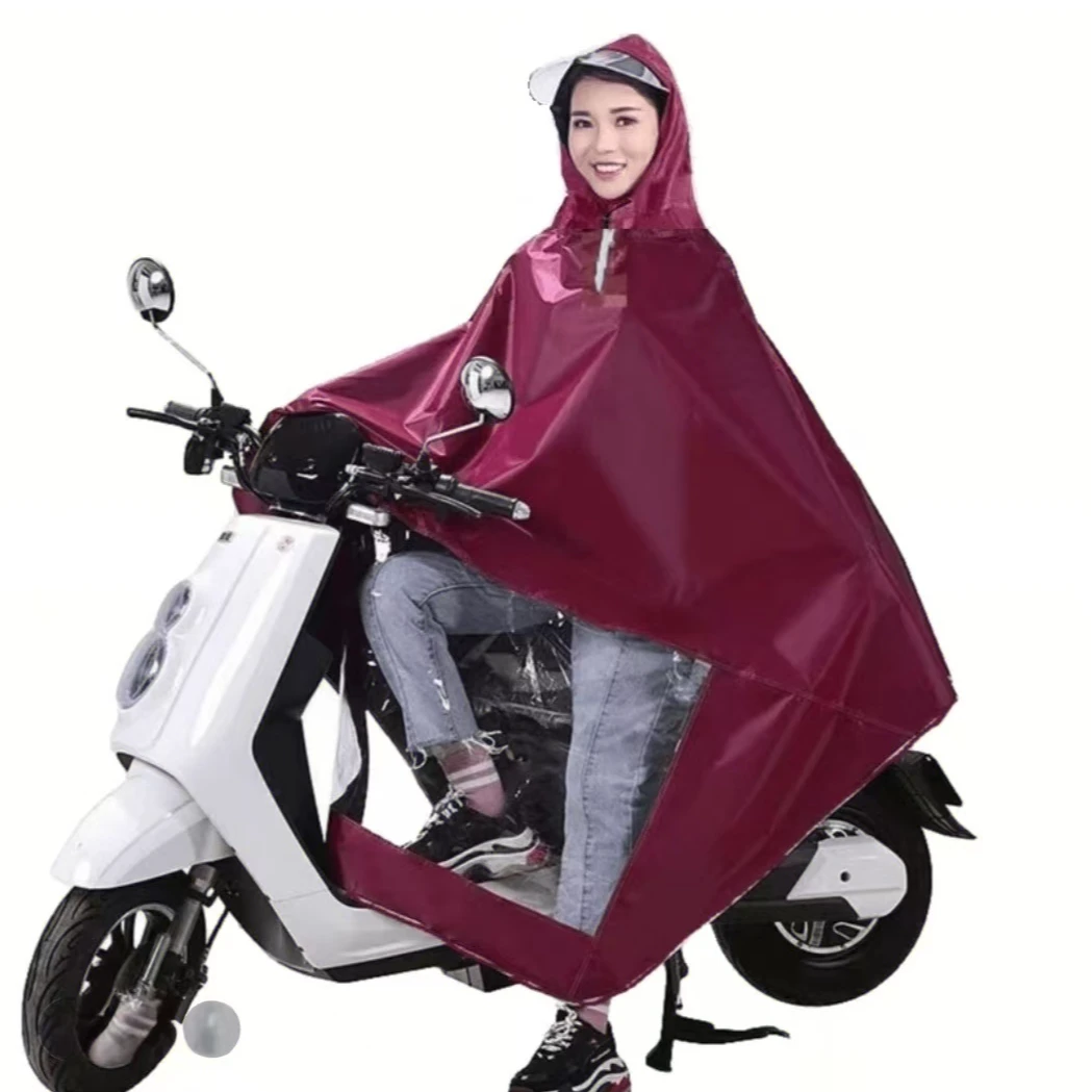 单人雨披电动车摩托车男款雨披加厚防雨夏季长款