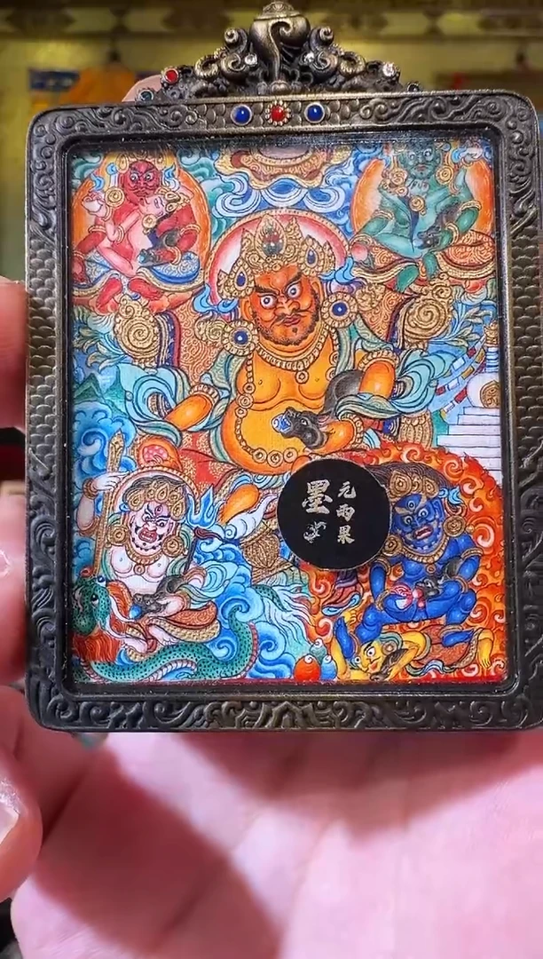 吊坠年终福利尕藏才让老师纯手绘五路财神