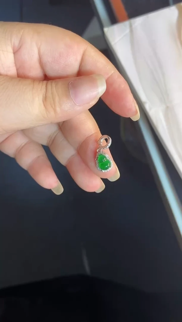 吊坠(不含链)银S925镶嵌翡翠1