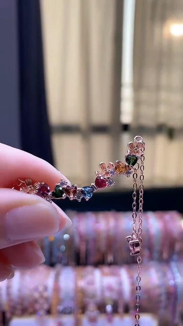 【闪购商品】碧玺项链银S925镶嵌4354354345345