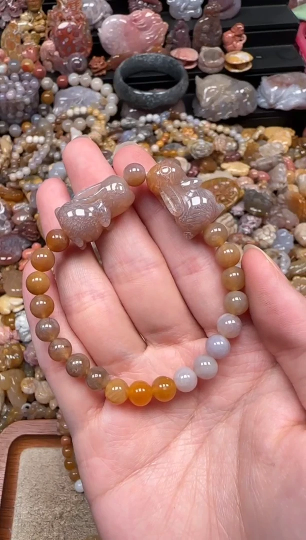 颈饰未镶嵌硅化珊瑚（珊瑚玉）610