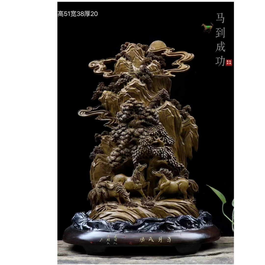 沉香摆件--马到成功