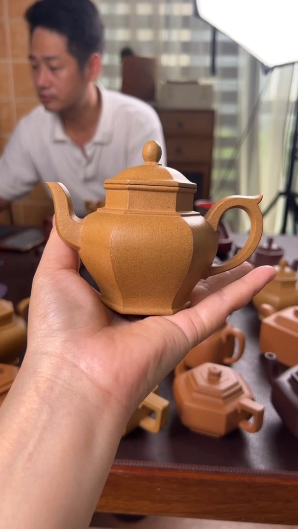 茶壶紫砂微瑕六方宫灯紫砂壶