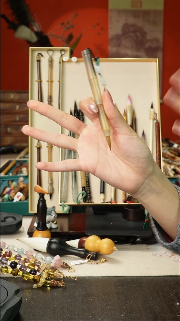 16号孤品高货毛笔链接 清水试笔 蘸墨不退