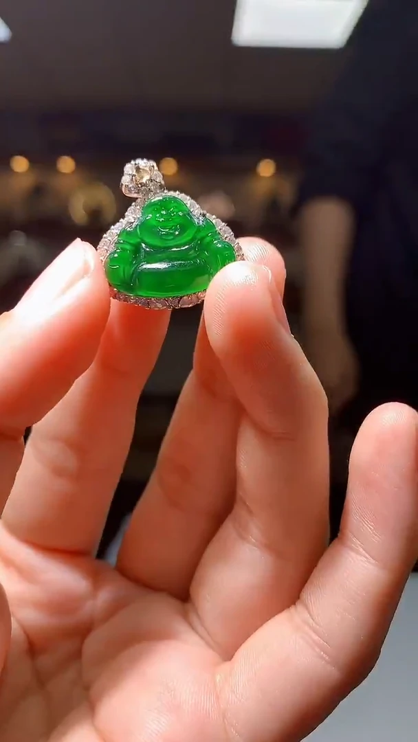 翡翠银S925镶嵌颈饰1087hm-jj挂件42