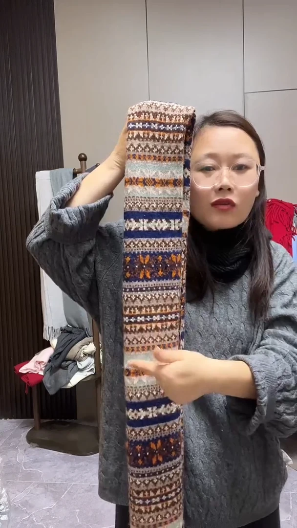 费尔岛羊绒围巾666