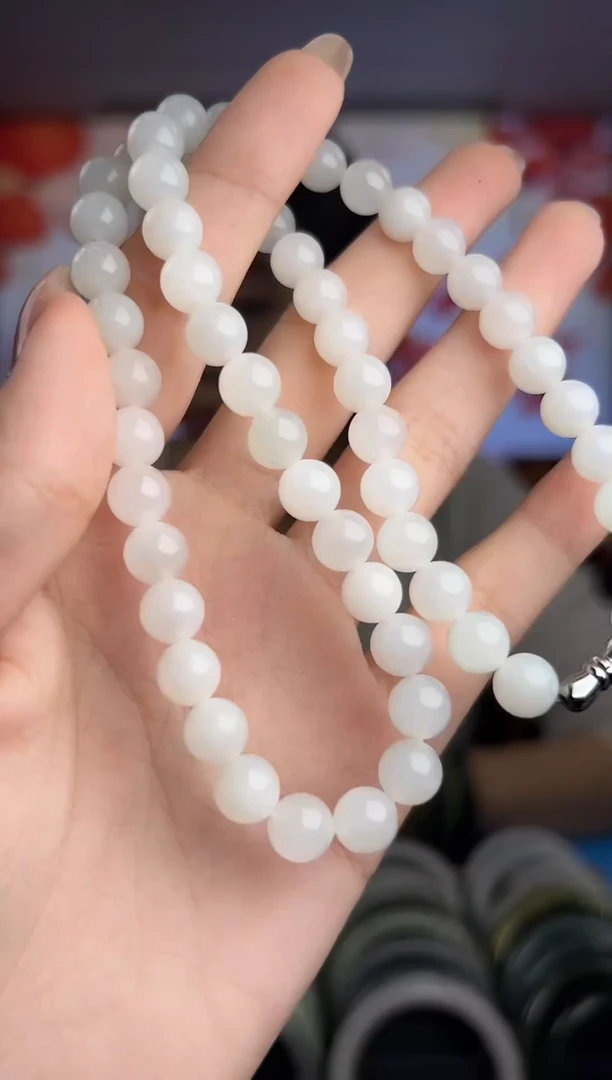 和田玉未镶嵌颈饰妈妈链