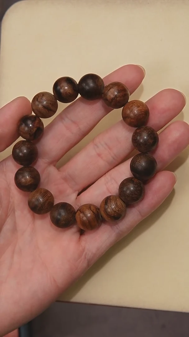 【闪购商品】沉香手串加里曼丹沉香1.4单圈手串18克