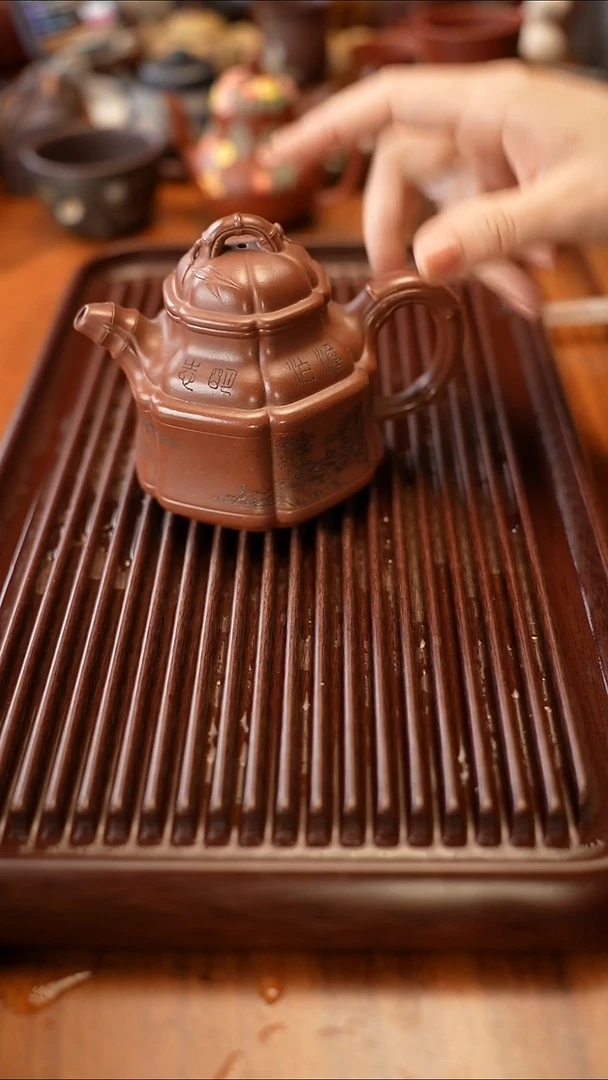 茶壶紫砂杨菲 六方竹鼎