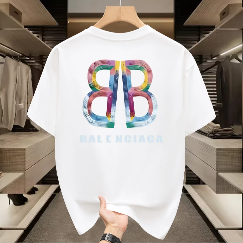 【男女同款】情侣装重磅短袖大码美式宽松t恤潮流印花百搭纯棉时尚