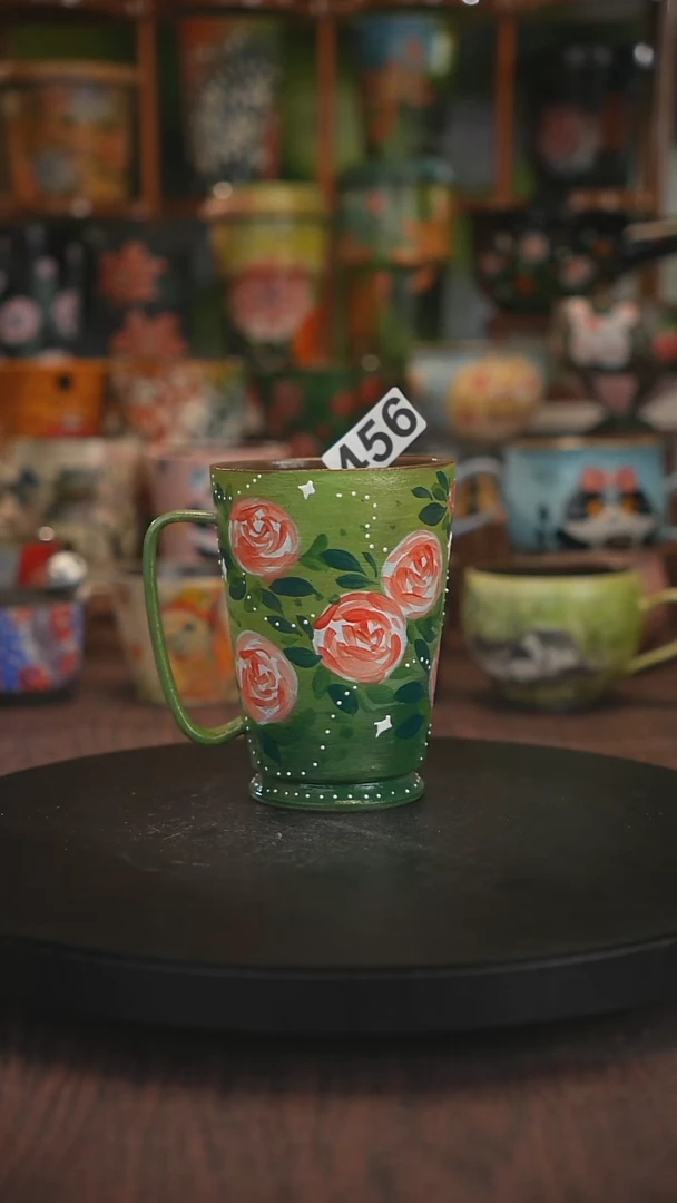 紫砂油画手绘釉下彩456