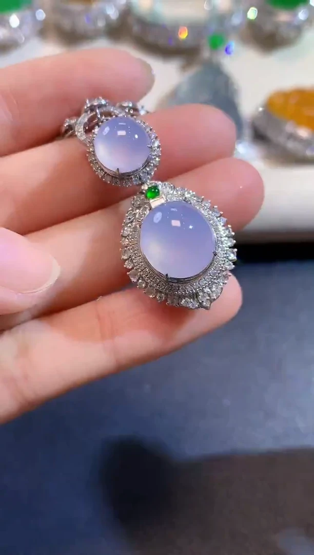 吊坠(不含链)18K金镶嵌翡翠S51 不含链